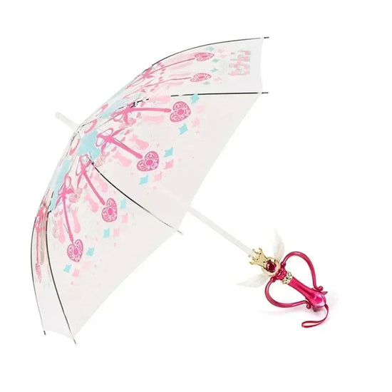 New Sailor Magic Moon Stick Umbrella Transparent Sailormoon Paraguas for Women Girls Luminous Umbrellas Rain Gear Kids Gifts SS69