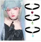 New Sexy Harajuku PU Leather Chain Heart Pendant Necklaces Women Men Punk Neck Gothic Black Pink Choker Necklace Cool Collar SS69