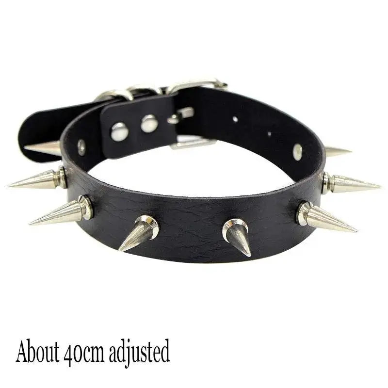 New Sexy Harajuku PU Leather Chain Heart Pendant Necklaces Women Men Punk Neck Gothic Black Pink Choker Necklace Cool Collar - SS69