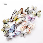 New Style 12Pcs Double Layer 3D Butterfly Wall Stickers Home Room Decor Butterflies For Wedding Decoration Magnet Fridge Decals SS69