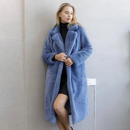 New Women Contrast Color Mink Faux Fur Coat Winter Fur Lady Long Coat искусственная шуба SS69