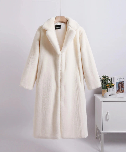 New Women Contrast Color Mink Faux Fur Coat Winter Fur Lady Long Coat искусственная шуба SS69