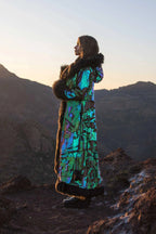 New Women's Faux Fur Coat Sequin Patchwork Coat Reflective And Color-Changing Autumn Winter Windproof Warm Coat SS69