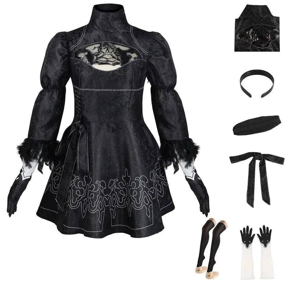 Nier Automata Cosplay Costume Yorha 2B sexy Outfit Game Figures Suit Women Role Play Costumes Girls Halloween Party Fancy Dress - SS69