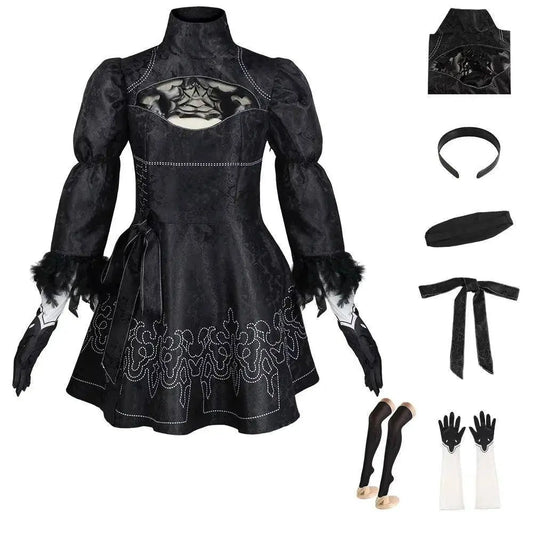 Nier Automata Cosplay Costume Yorha 2B sexy Outfit Game Figures Suit Women Role Play Costumes Girls Halloween Party Fancy Dress - SS69