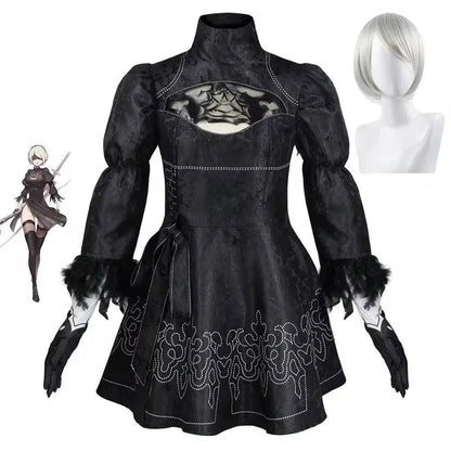Nier Automata Cosplay Costume Yorha 2B sexy Outfit Game Figures Suit Women Role Play Costumes Girls Halloween Party Fancy Dress - SS69