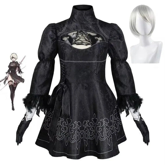Nier Automata Cosplay Costume Yorha 2B sexy Outfit Game Figures Suit Women Role Play Costumes Girls Halloween Party Fancy Dress - SS69