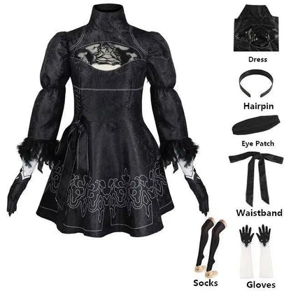 Nier Automata Cosplay Costume Yorha 2B sexy Outfit Game Figures Suit Women Role Play Costumes Girls Halloween Party Fancy Dress - SS69