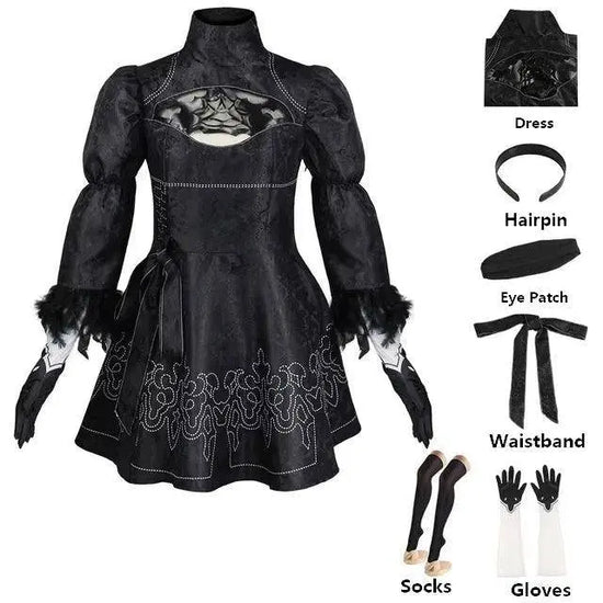 Nier Automata Cosplay Costume Yorha 2B sexy Outfit Game Figures Suit Women Role Play Costumes Girls Halloween Party Fancy Dress - SS69