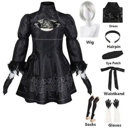 Nier Automata Cosplay Costume Yorha 2B sexy Outfit Game Figures Suit Women Role Play Costumes Girls Halloween Party Fancy Dress - SS69