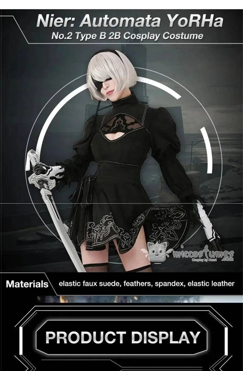 Nier Automata Cosplay Costume Yorha 2B sexy Outfit Game Figures Suit Women Role Play Costumes Girls Halloween Party Fancy Dress - SS69