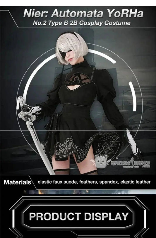 Nier Automata Cosplay Costume Yorha 2B sexy Outfit Game Figures Suit Women Role Play Costumes Girls Halloween Party Fancy Dress - SS69