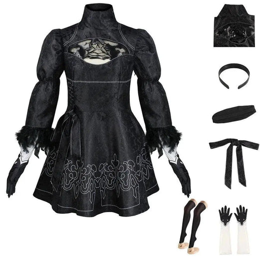 Nier Automata Cosplay Costume Yorha 2B sexy Outfit Game Figures Suit Women Role Play Costumes Girls Halloween Party Fancy Dress - SS69