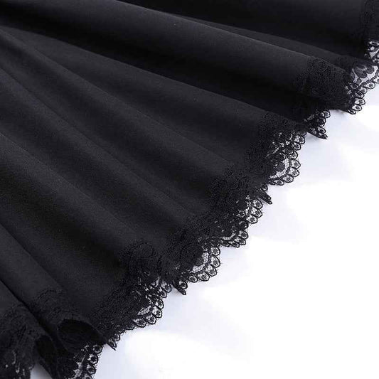 AltGoth Vintage Gothic Princess Dress Women Dark Harajuku Lace Up Cross Corset Dress Streetwear Partywear Lolita Dress Female