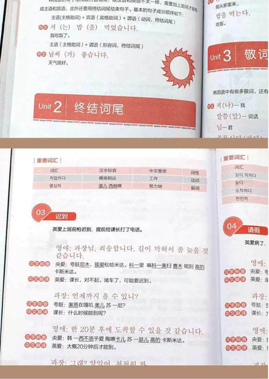 Zero Basic Self-study Japanese,English,Korean Easy to Learn Japanese Words Teaching Material Book for Beginer SS69
