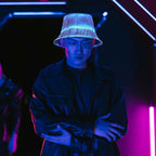 Fashionable Led Mutil-Color Luminous Glowing Hat Fiber Optic Cyberpunk Luminous Bucket Hat
