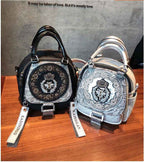 Super Hot Hot Rhinestone Backpack Women's 2025 New Fashion Women's Backpack High-end Genuine Leather Crossbody Bag Light Luxury