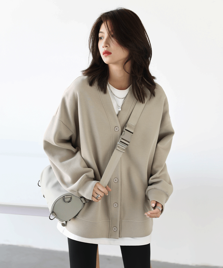 CHIC VEN Korean Autumn Winter Women's Sports Coat Casual Loose V-neck Sweatshirt for Women Thick Warm Tops Office Lady Female