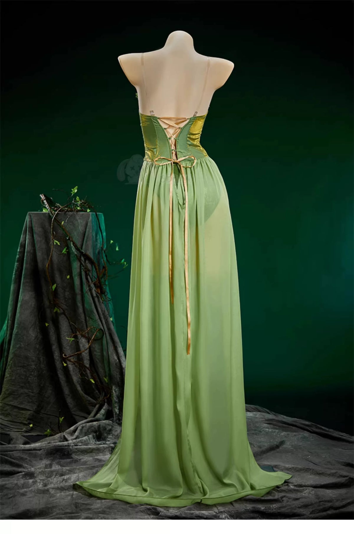 Pamela Lillian Isley Cosplay Ivy Cosplay Costume Doujin Elven Outfit Long Dress Medieval Vintage For Hallowmas Party