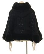 Godivana Lolita Faux Fur Cape Coat with Bow & Rhinestones
