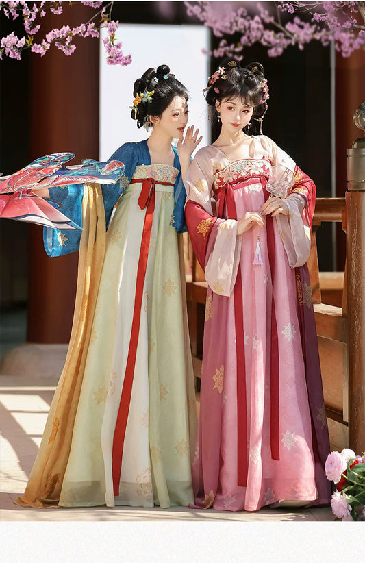 SS69 Women's Traditional Chinese Hanfu Polyester Fairy Dance Costume