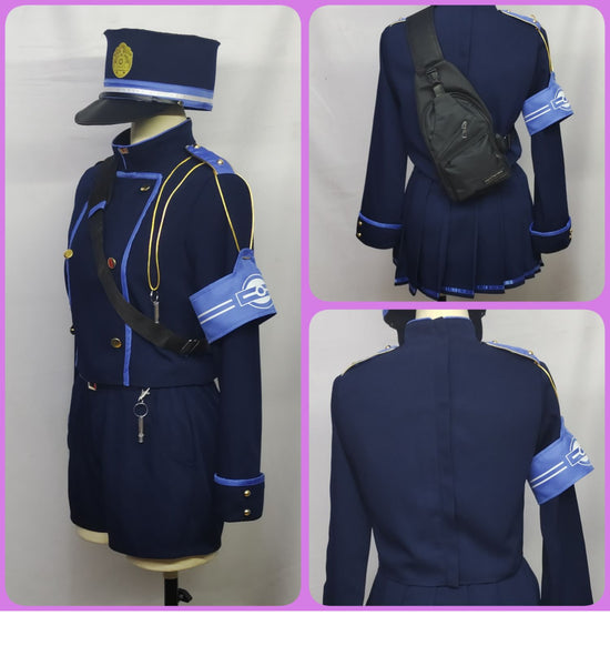 Game Blue Archive Tachibana Nozomi Cosplay Costume Wig Shoes Hikari Cosplay Highlander Railroad Academy Role Play Uniform Prop SS69