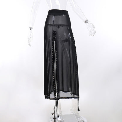 Punk Faux Leather Cropped Jacket Women Spring 2024 Streetwear Sexy Slim Fit Rivet PU Blouse Top