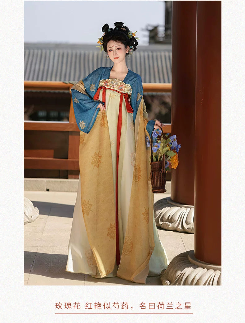 Women's Traditional Chinese Hanfu Polyester Fairy Dance Costume