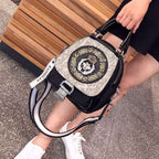 Super Hot Hot Rhinestone Backpack Women's 2025 New Fashion Women's Backpack High-end Genuine Leather Crossbody Bag Light Luxury