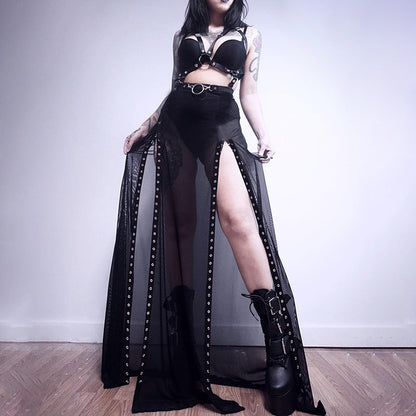 Punk Faux Leather Cropped Jacket Women Spring 2024 Streetwear Sexy Slim Fit Rivet PU Blouse Top