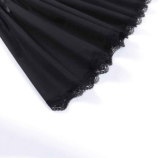 AltGoth Vintage Gothic Princess Dress Women Dark Harajuku Lace Up Cross Corset Dress Streetwear Partywear Lolita Dress Female