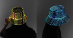 Fashionable Led Mutil-Color Luminous Glowing Hat Fiber Optic Cyberpunk Luminous Bucket Hat