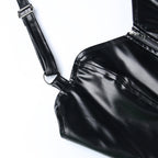 Punk Faux Leather Cropped Jacket with Rivets - Women's Streetwear