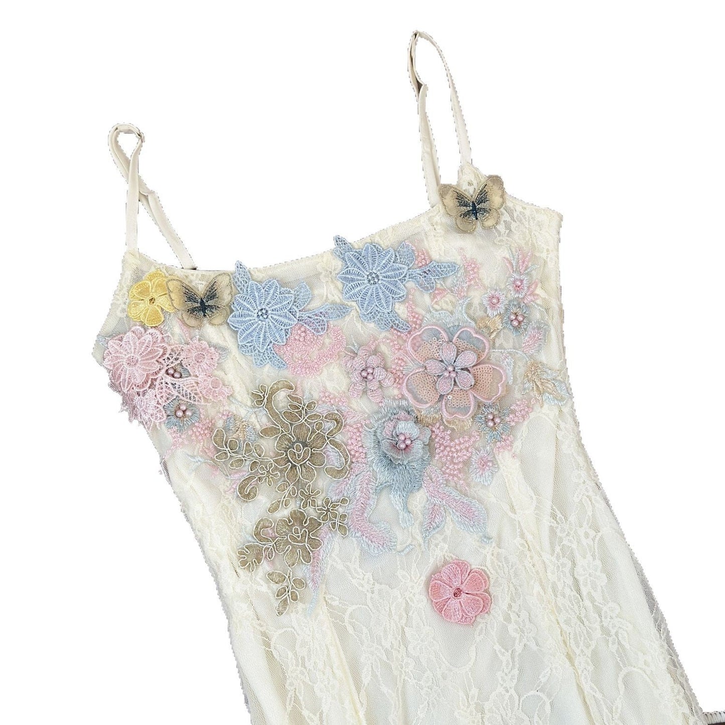 Yuji Girl Flower Lace Mesh - Fishtail dress 2025 Summer SS69