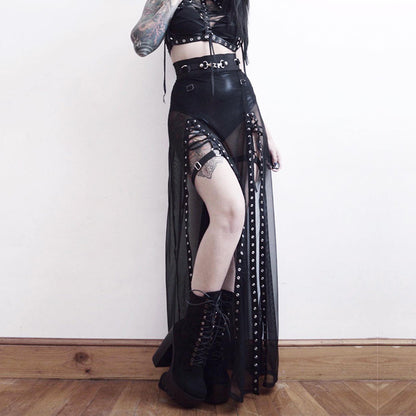 Punk Faux Leather Cropped Jacket Women Spring 2024 Streetwear Sexy Slim Fit Rivet PU Blouse Top