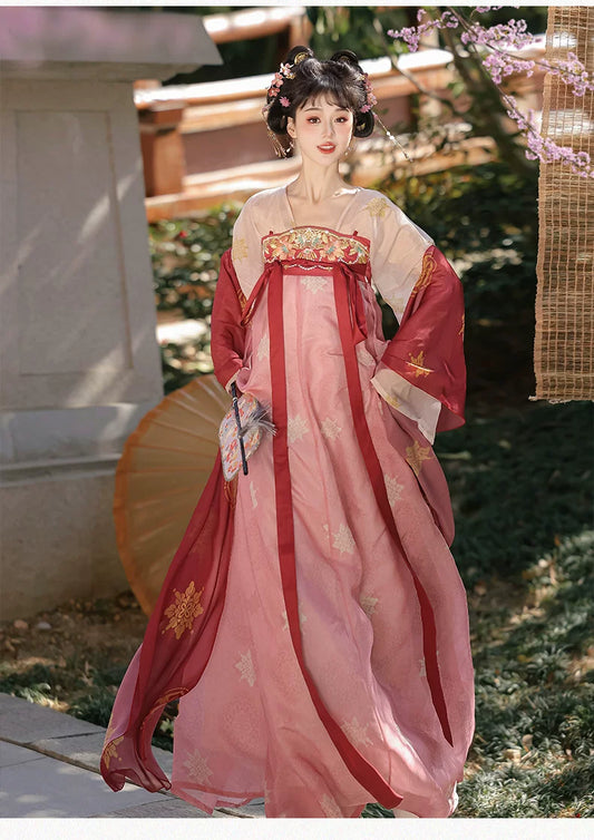 SS69 Women's Traditional Chinese Hanfu Polyester Fairy Dance Costume