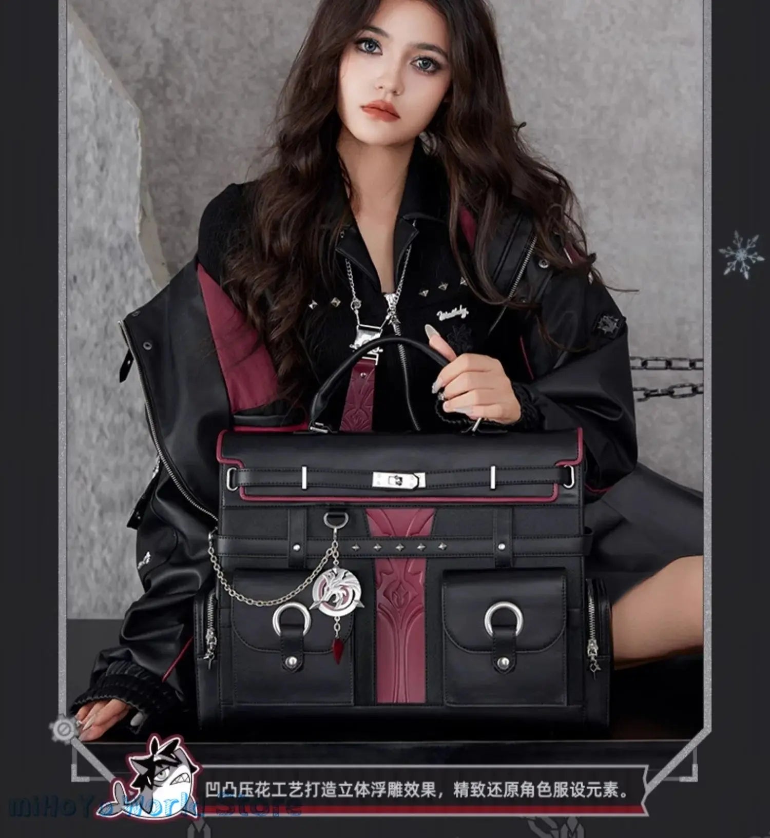 [Official] Wriothesley Bag MiHoYo Original Merch Genshin Impact Wriothesley Theme Impression Serie Backpack Cosplay Knapsack SS69