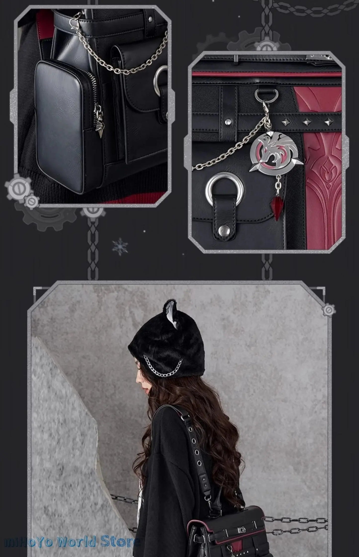 [Official] Wriothesley Bag MiHoYo Original Merch Genshin Impact Wriothesley Theme Impression Serie Backpack Cosplay Knapsack SS69