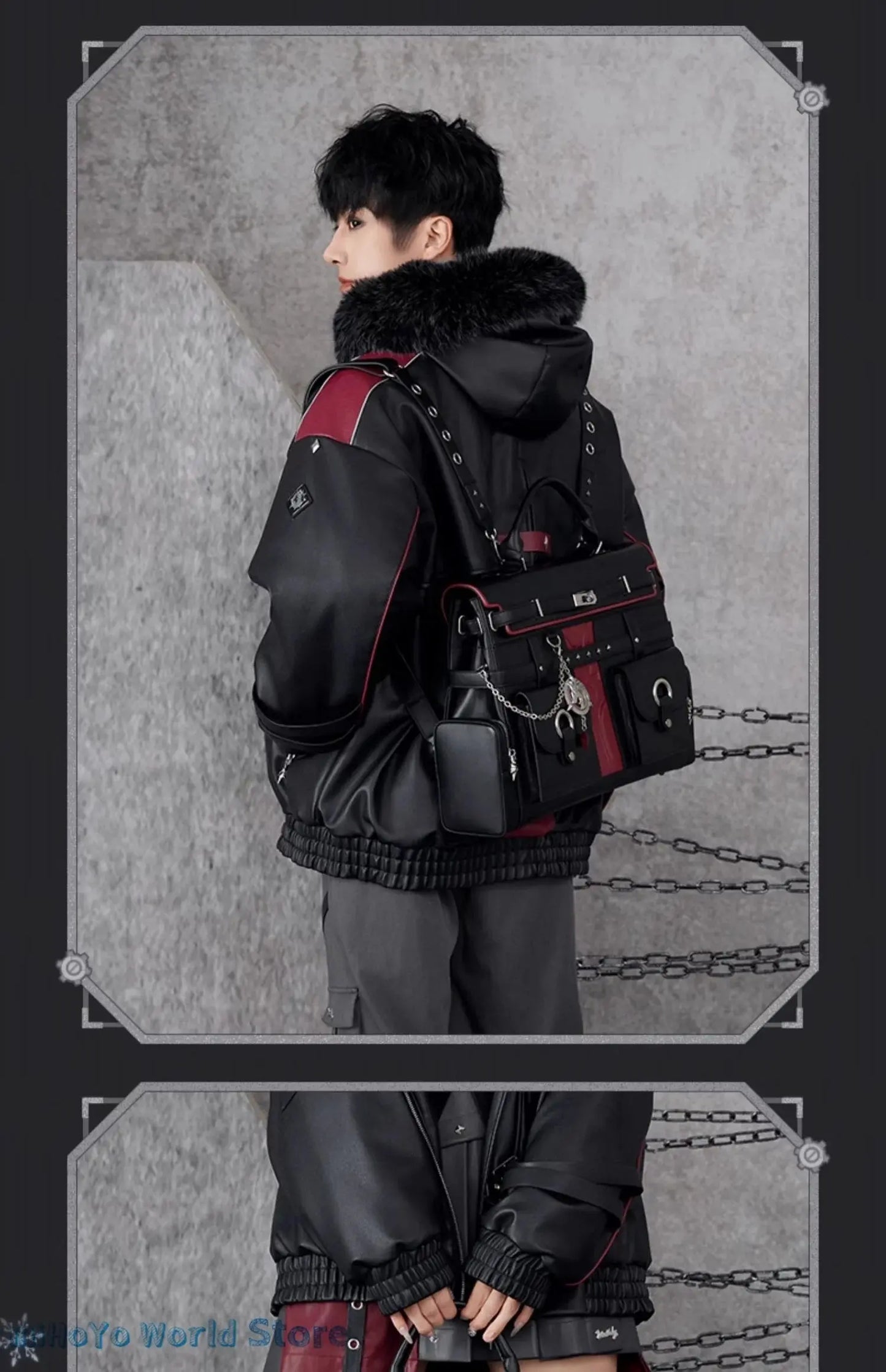 [Official] Wriothesley Bag MiHoYo Original Merch Genshin Impact Wriothesley Theme Impression Serie Backpack Cosplay Knapsack SS69