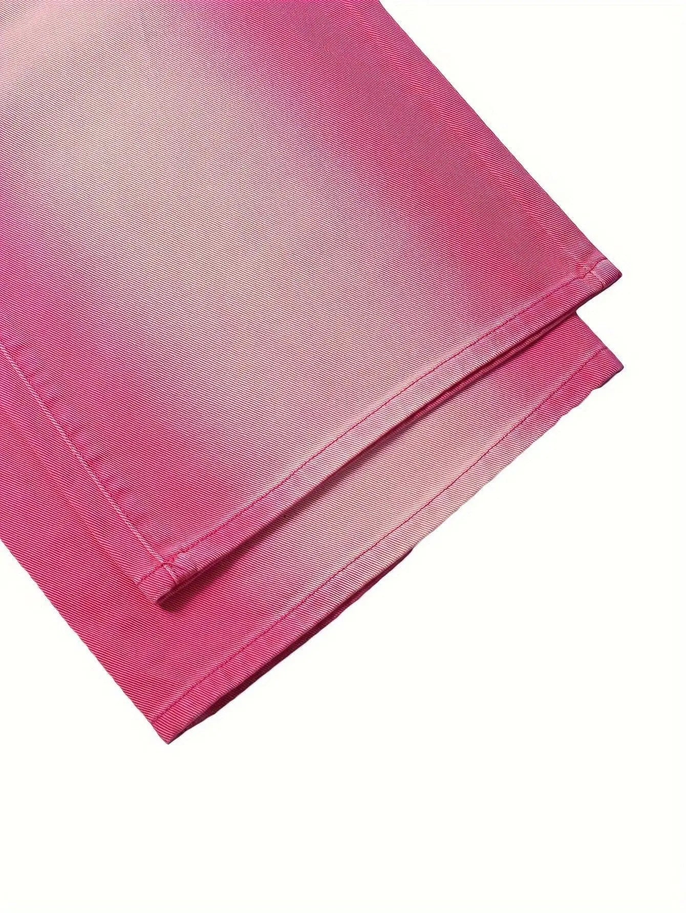 Ombre Washed Pinkish Red Loose Fit Y2K Retro Streetwear Jeans, Women's Denim Jeans & Clothing - SS69
