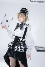 Ouji Outfit Cool Lolita Waist Cincher w. High Low Skirt by Princess Chronicles ~ Rabbit Theater Corset Costume Ouji Lolita Blous - SS69