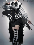 Ouji Outfit Cool Lolita Waist Cincher w. High Low Skirt by Princess Chronicles ~ Rabbit Theater Corset Costume Ouji Lolita Blous - SS69