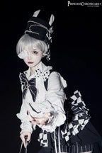 Ouji Outfit Cool Lolita Waist Cincher w. High Low Skirt by Princess Chronicles ~ Rabbit Theater Corset Costume Ouji Lolita Blous - SS69