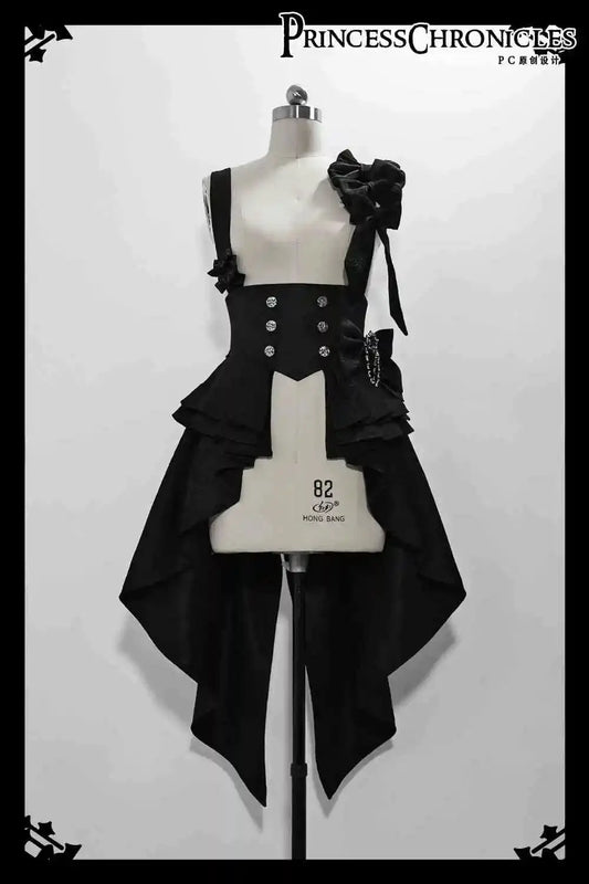 Ouji Outfit Cool Lolita Waist Cincher w. High Low Skirt by Princess Chronicles ~ Rabbit Theater Corset Costume Ouji Lolita Blous - SS69