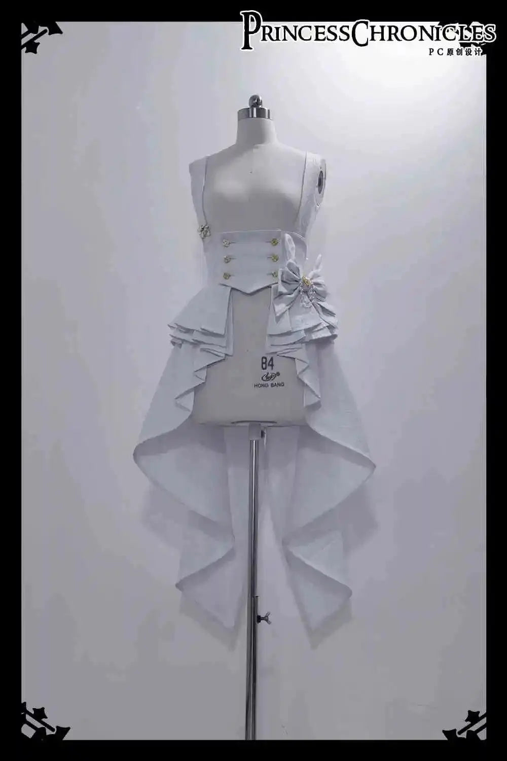 Ouji Outfit Cool Lolita Waist Cincher w. High Low Skirt by Princess Chronicles ~ Rabbit Theater Corset Costume Ouji Lolita Blous - SS69