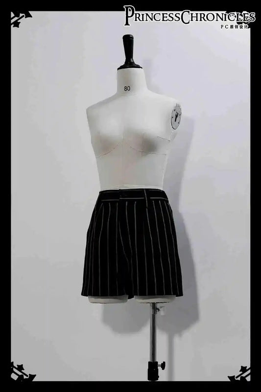 Ouji Outfit Cool Lolita Waist Cincher w. High Low Skirt by Princess Chronicles ~ Rabbit Theater Corset Costume Ouji Lolita Blous - SS69