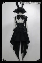 Ouji Outfit Cool Lolita Waist Cincher w. High Low Skirt by Princess Chronicles ~ Rabbit Theater Corset Costume Ouji Lolita Blous - SS69