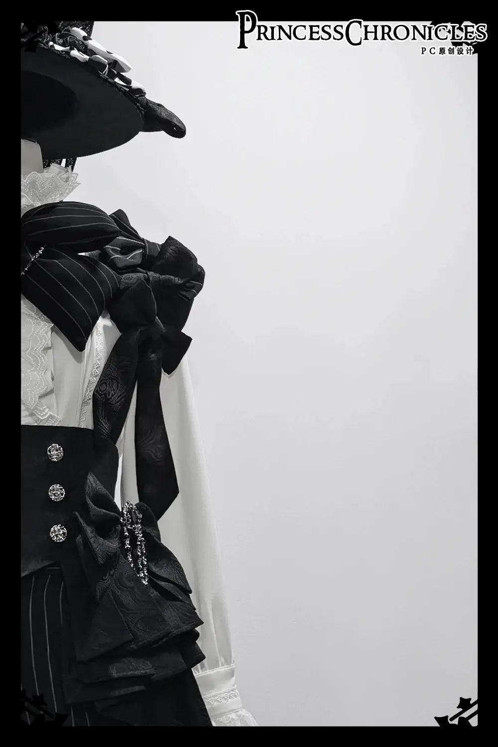 Ouji Outfit Cool Lolita Waist Cincher w. High Low Skirt by Princess Chronicles ~ Rabbit Theater Corset Costume Ouji Lolita Blous - SS69