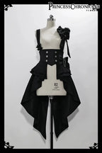 Ouji Outfit Cool Lolita Waist Cincher w. High Low Skirt by Princess Chronicles ~ Rabbit Theater Corset Costume Ouji Lolita Blous - SS69
