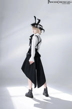 Ouji Outfit Cool Lolita Waist Cincher w. High Low Skirt by Princess Chronicles ~ Rabbit Theater Corset Costume Ouji Lolita Blous SS69
